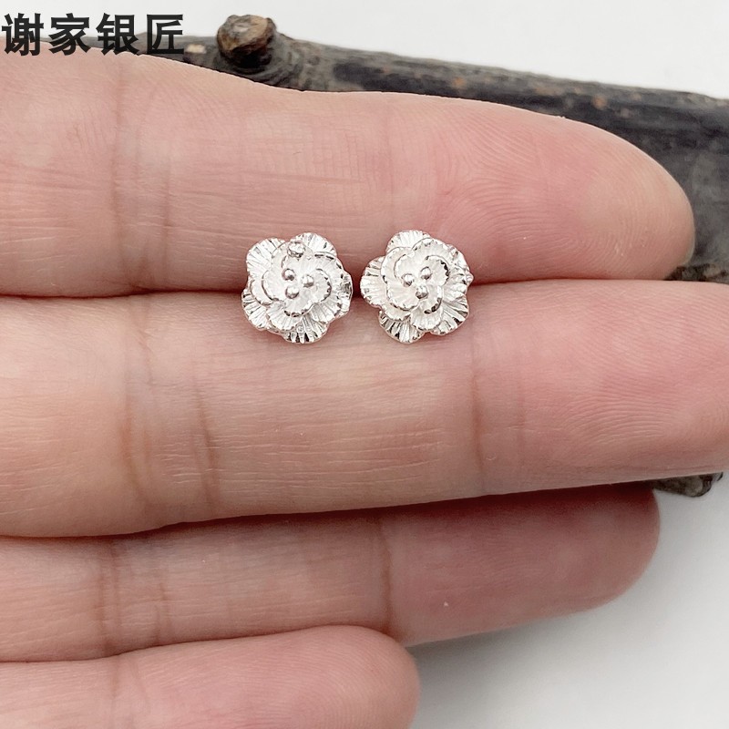 谢家银匠999足银女养耳洞