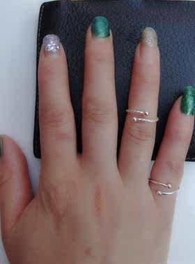 谢家银匠女原创99足银戒指