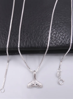 谢家银匠甜美风鱼尾吊坠套链