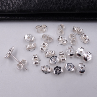 99足银耳堵 银堵 足银子 本色  一对的价格