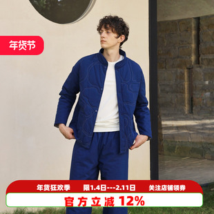 朵朵可可家居服睡衣男2025新款里外三层夹棉立领帅气格子保暖套装