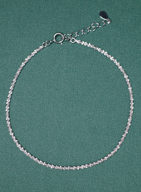 925纯银波光粼粼素链手链