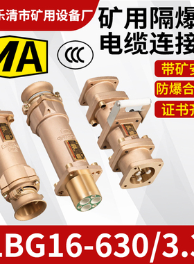 LBG16-630/3.3矿用隔爆型连接器防爆高低压电缆线连接器插头/插座