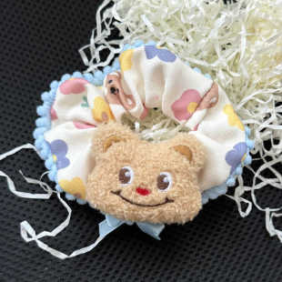 毛绒卡通小熊小兔小猪大号肠卷发圈可爱秋冬甜美少女学生毛绒发饰