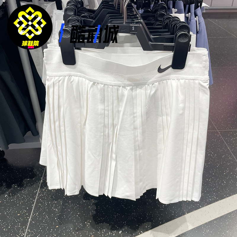 Nike耐克女子夏天运动休闲半身裙百褶裙速干百搭网球裙DR6850-100