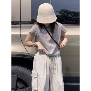 高质量40支92棉8氨纶短袖t恤女装夏季新款修身体恤百搭上衣