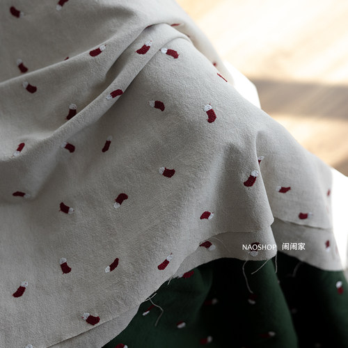 棉麻布料闹闹家布料重机刺绣