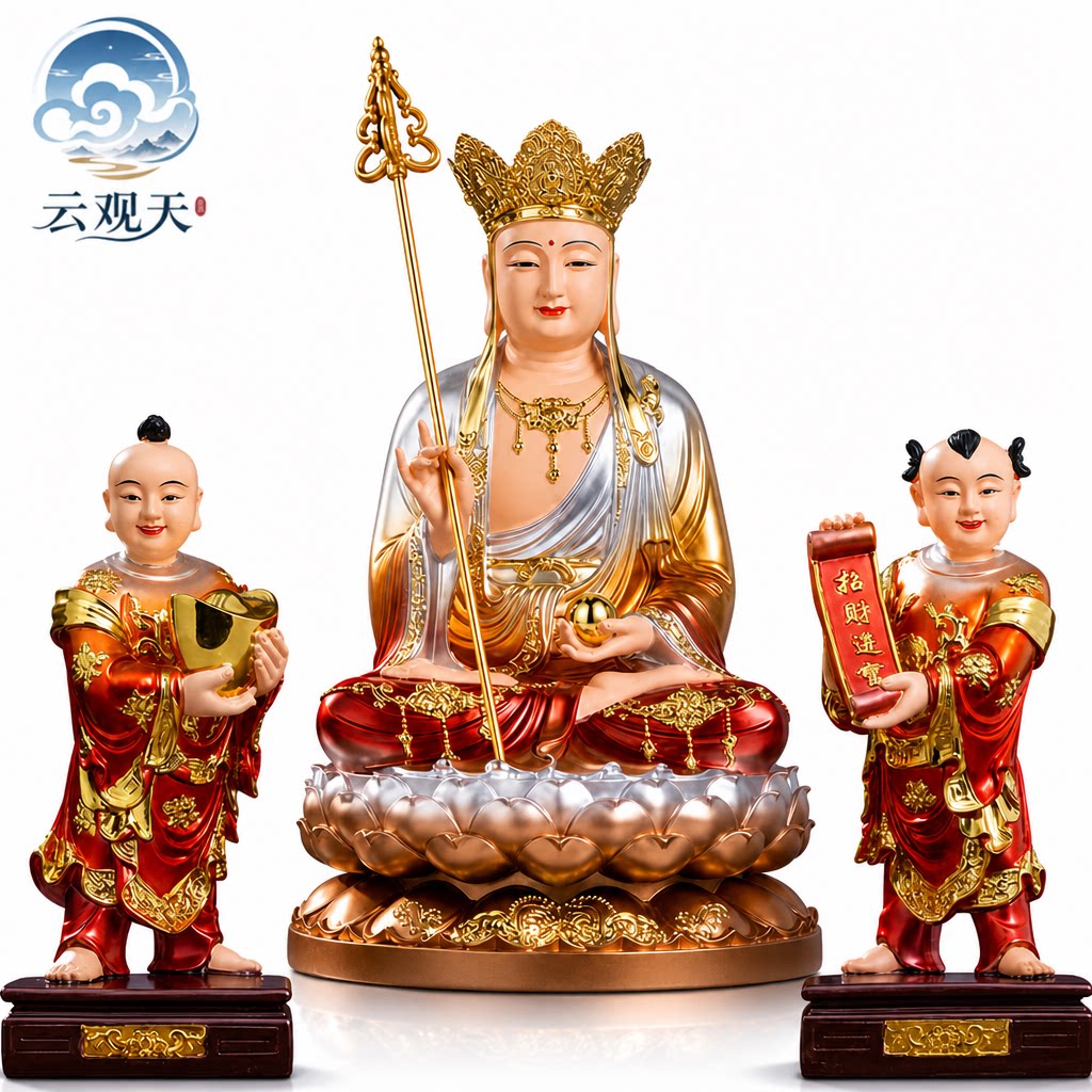 地藏王菩萨本愿菩萨树脂佛像地丈王像地藏王摆件12寸16寸19寸26寸