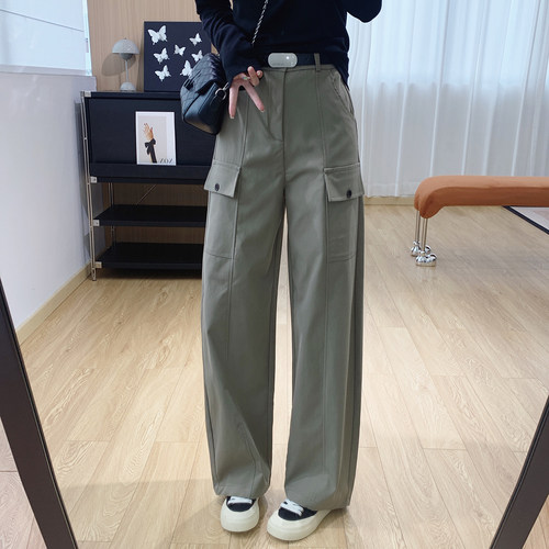 显瘦多口袋休闲工装裤女秋季