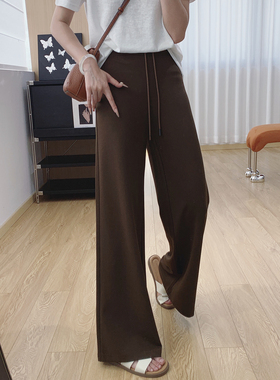 兰精天丝莫代尔！lu系~宽松直筒显瘦垂感阔腿休闲裤女夏薄款裤子