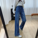 阔腿裤 巨显瘦筷子裤 子垂感窄版 女秋冬裤 高腰宽松直筒加绒牛仔裤