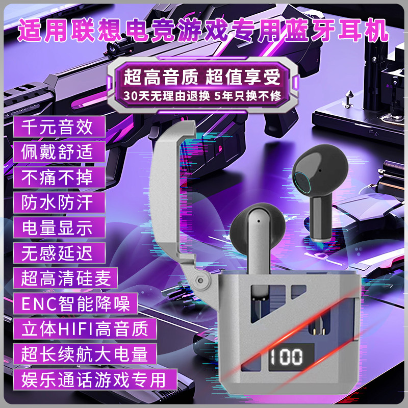 适用联想拯救者手机Y90/70电竞游戏专用2025新款降噪无线蓝牙耳机
