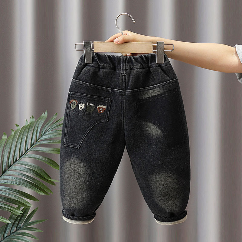 男童牛仔棉裤子冬装新款宝宝加绒夹棉儿童三层加厚冬季一条过冬潮,童装/婴儿装/亲子装,裤子,淘宝优惠券,粉丝福利购,淘宝优惠卷