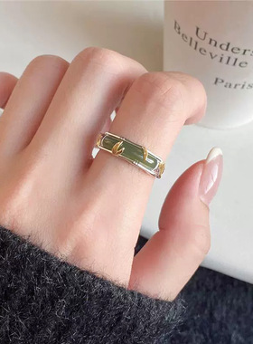 节节高升 新中式复古竹节戒指女士国风高级感百搭古风开口指环