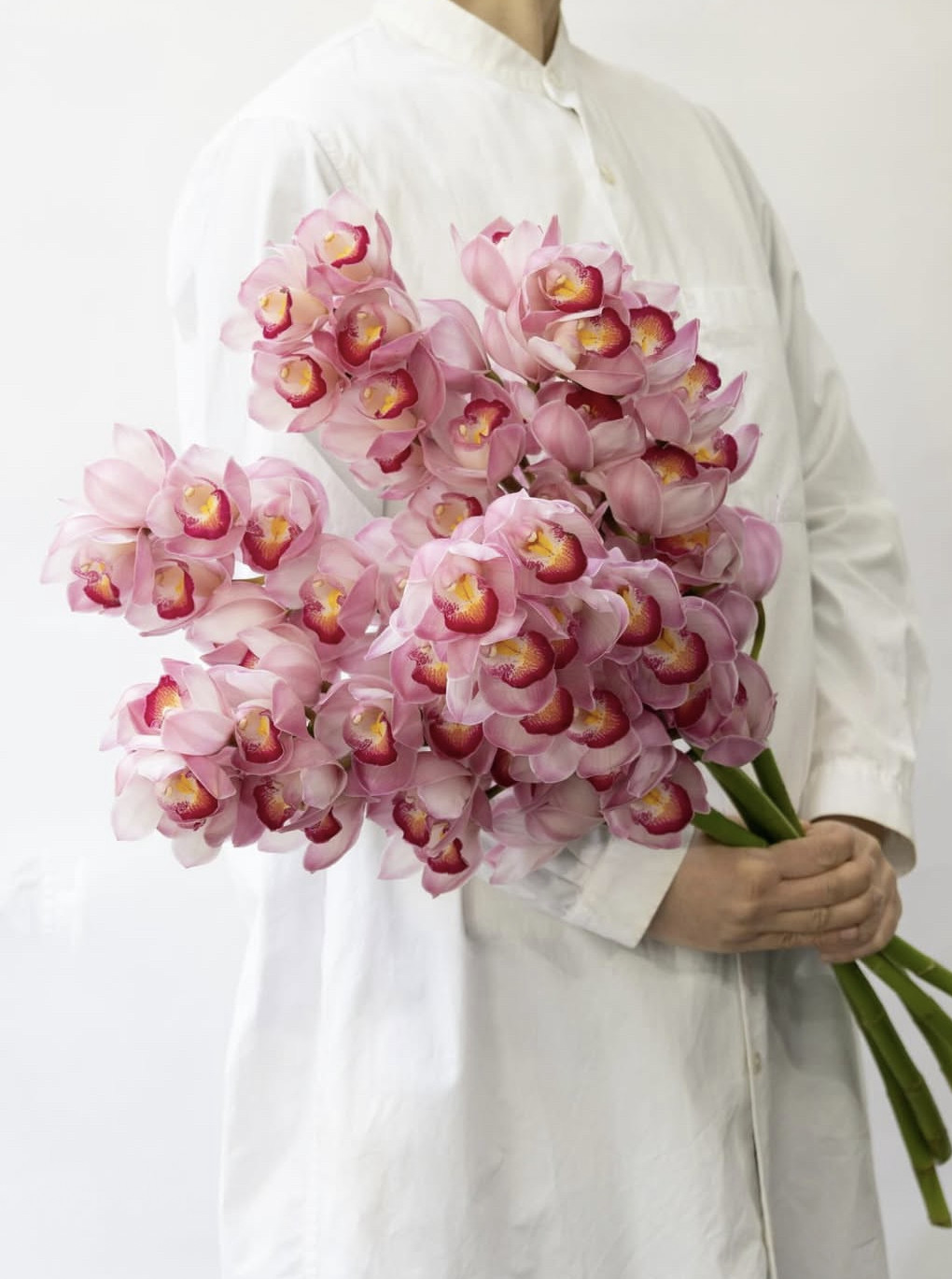 25度鲜花大花蕙兰鲜花家居高级插花水养花期长年宵花