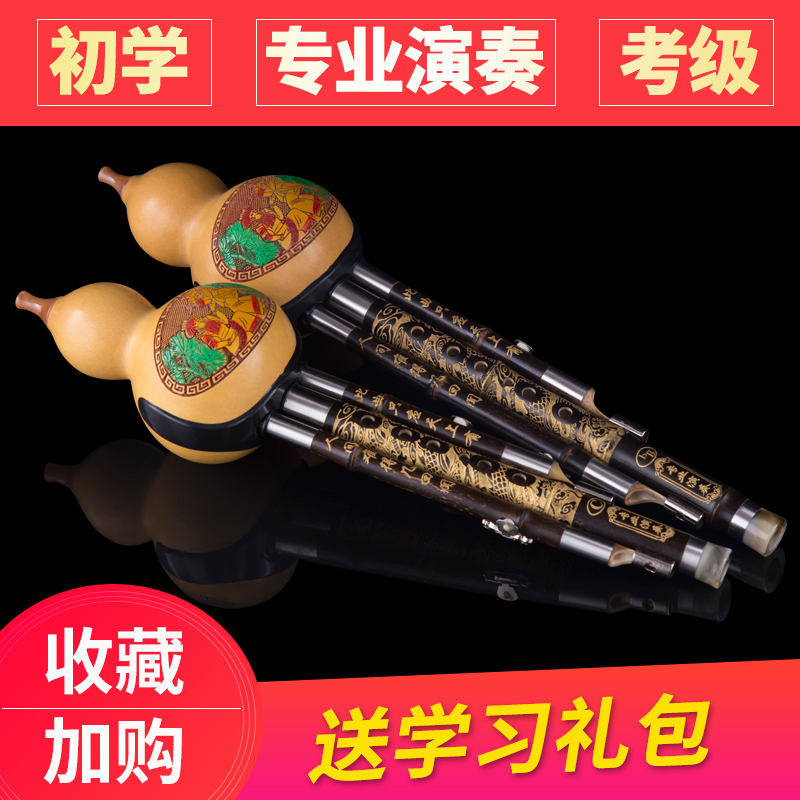紫竹防摔葫芦丝乐器初学者成人儿童学生专业演奏型C调 降BGF小D调