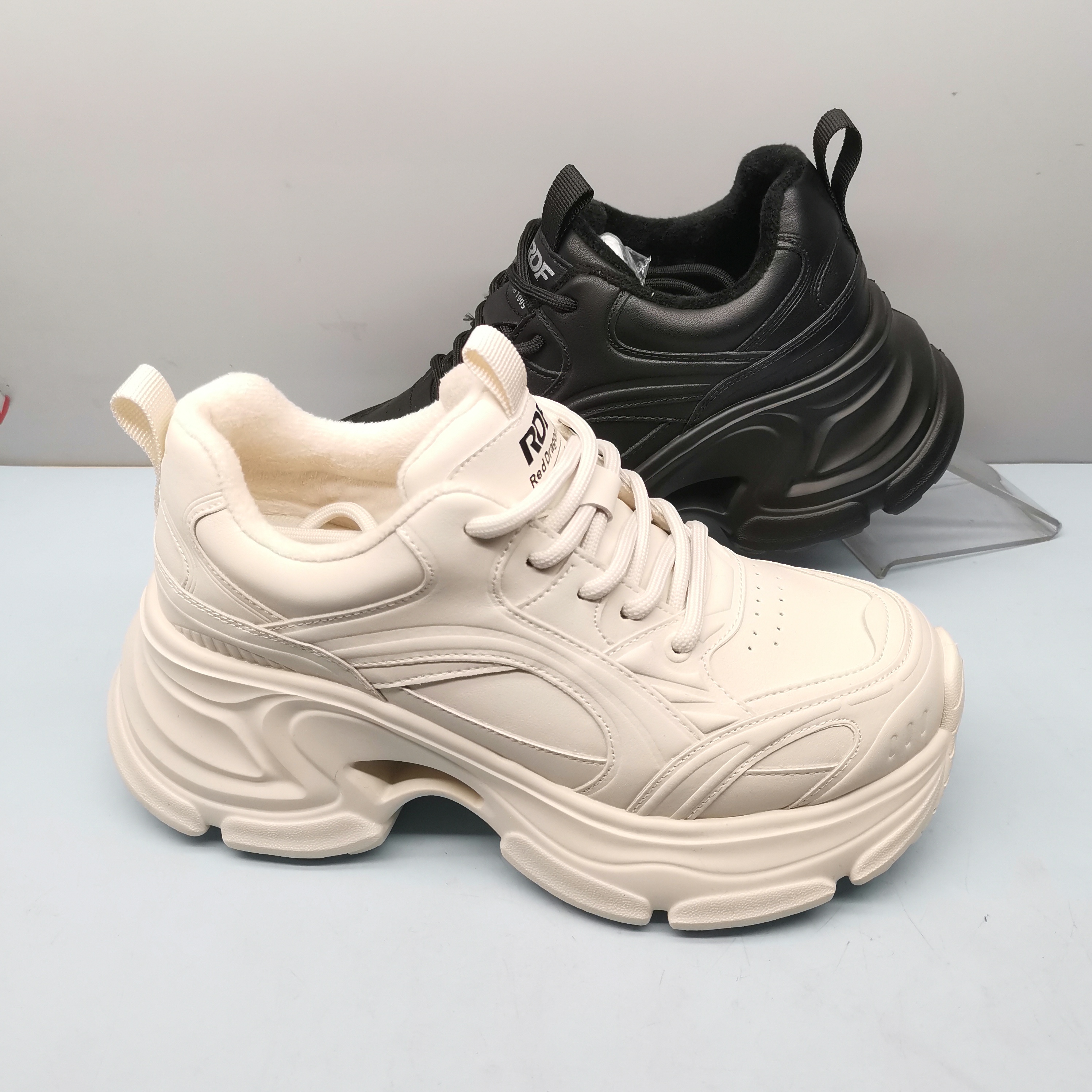 红蜻蜓官方正品老爹鞋女厚底增高