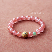 沙金碧玉正品 「老吴特价 」天然樱桃南红玛瑙手链手串单圈 送证书