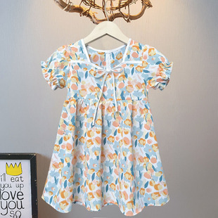 女童夏装连衣裙雪纺洋气薄款女宝公主裙两三四五六岁女孩夏季裙子