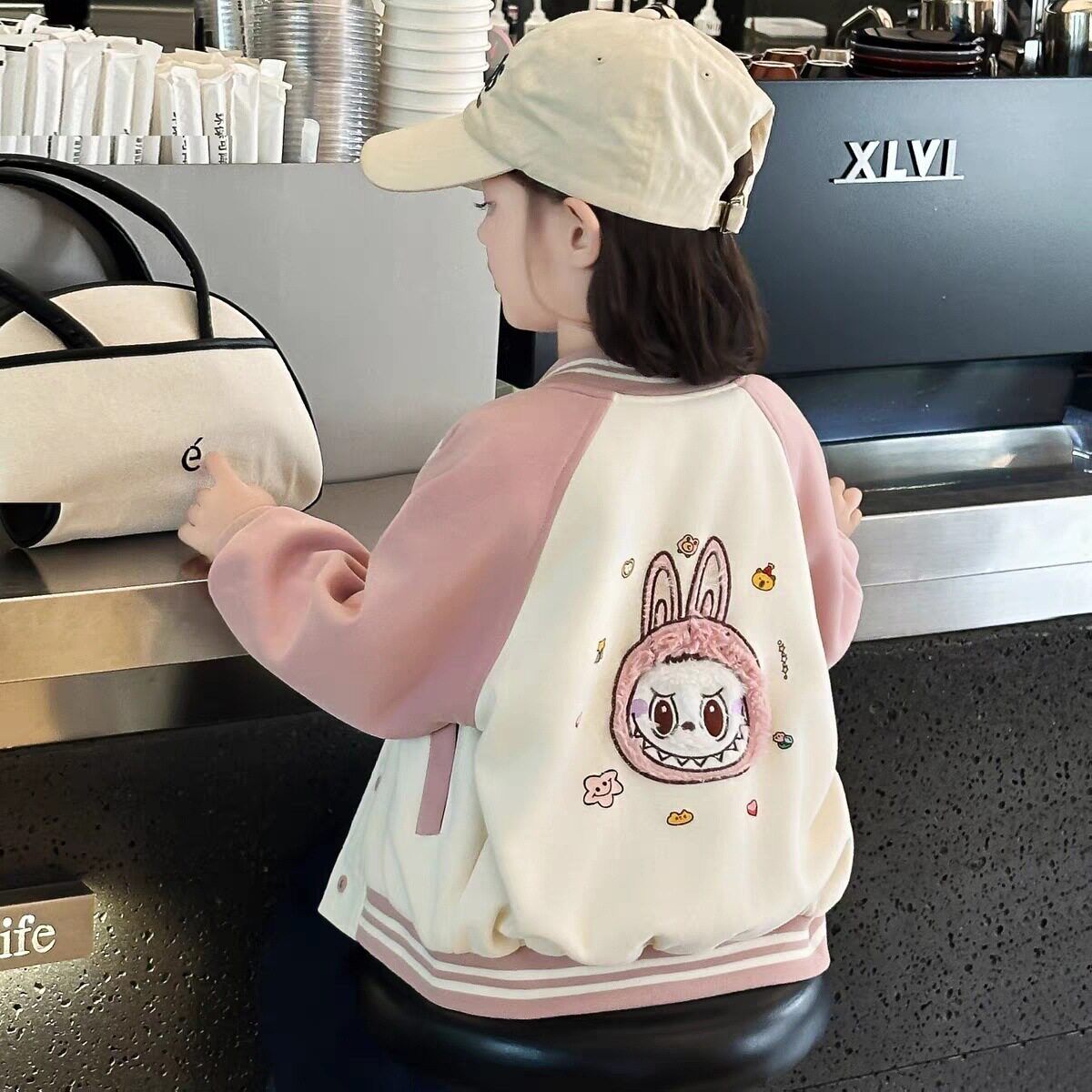 女童春秋休闲棒球服外套