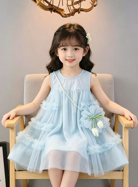 女童夏季连衣裙2026新款洋气女宝宝公主裙韩版薄款小女孩夏天裙子