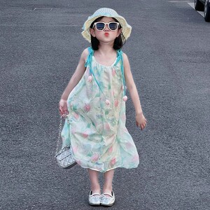 女童超好看吊带连衣裙