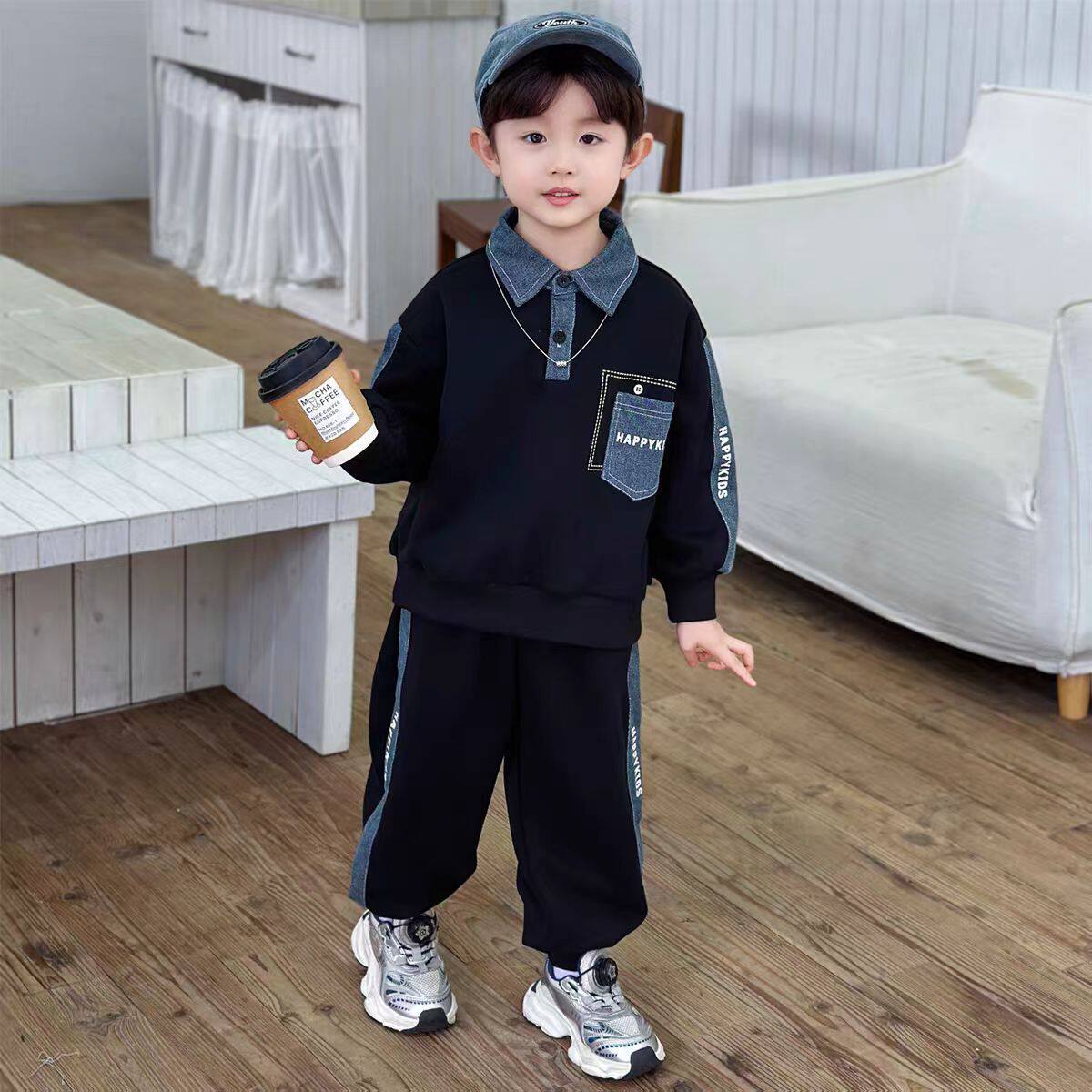 男童春季套装2026新款韩版儿童卫衣裤子两件套痞帅男孩春秋装衣服