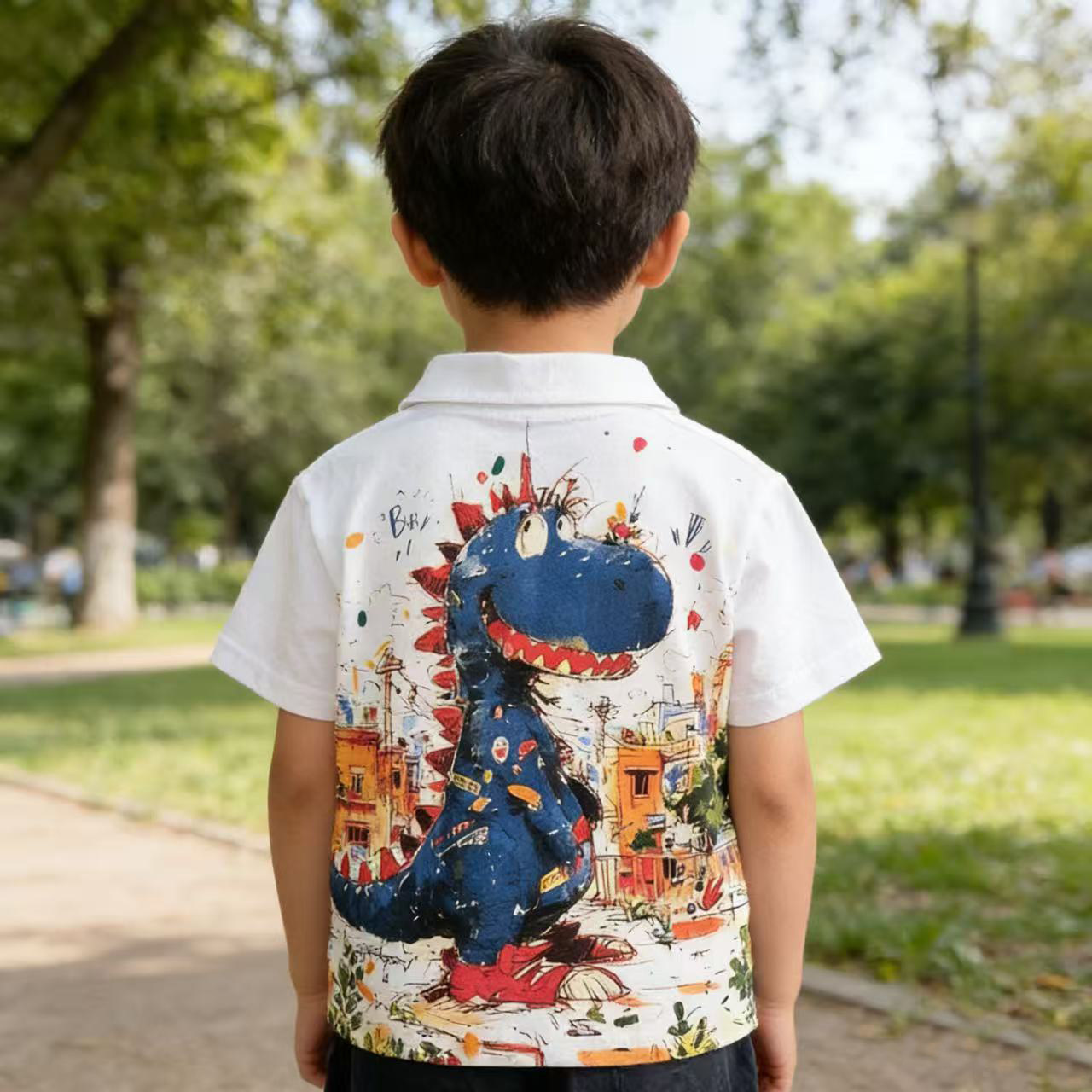 男童polo衫短袖夏季韩版卡通潮酷时尚百搭小男孩痞帅半袖T恤上衣