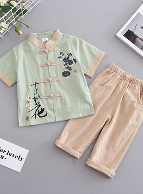 男童夏季新中式汉服套装