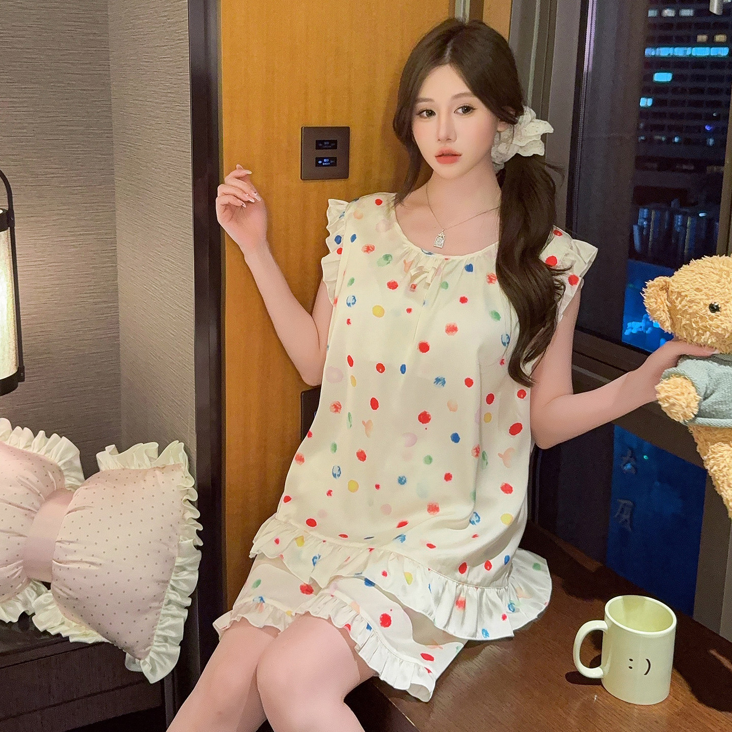 夏季新款无袖背心短裤女士睡衣