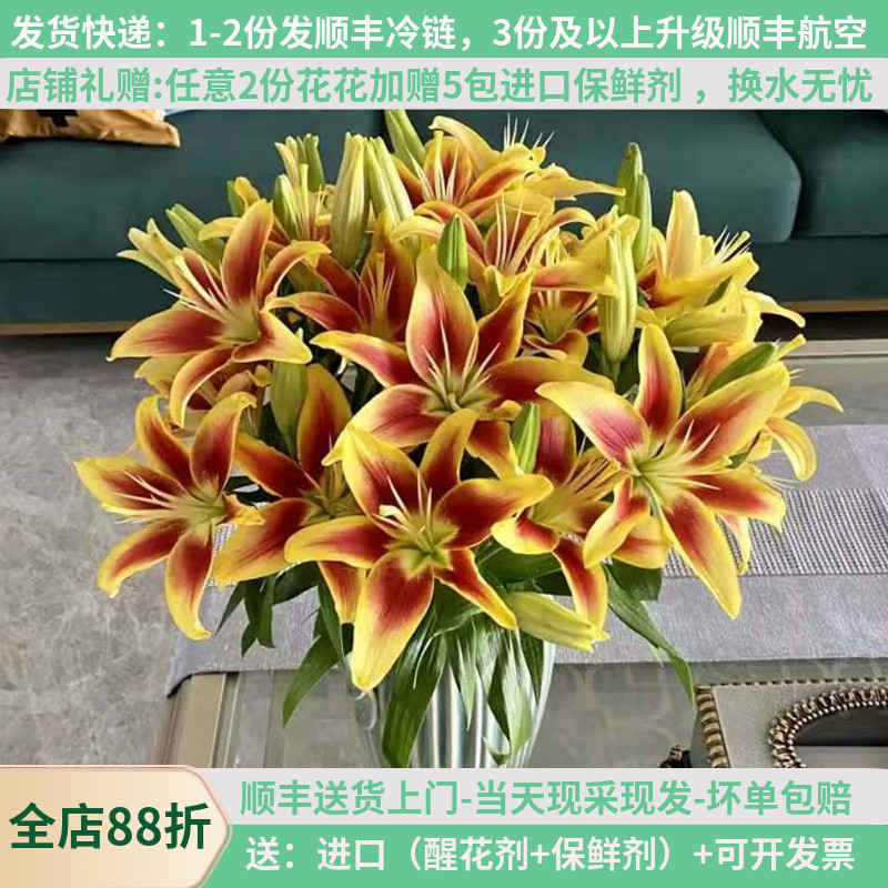皇冠亚百合鲜花云南基地直发昆明