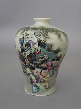 景德镇仿古风粉彩展柜家居装饰