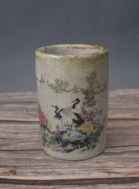 清光绪粉彩迎春仿古风家居装饰