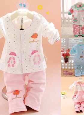 3婴儿服装0-1岁女宝宝套半6个月小公主洋气外出衣春秋纯棉帅潮童8