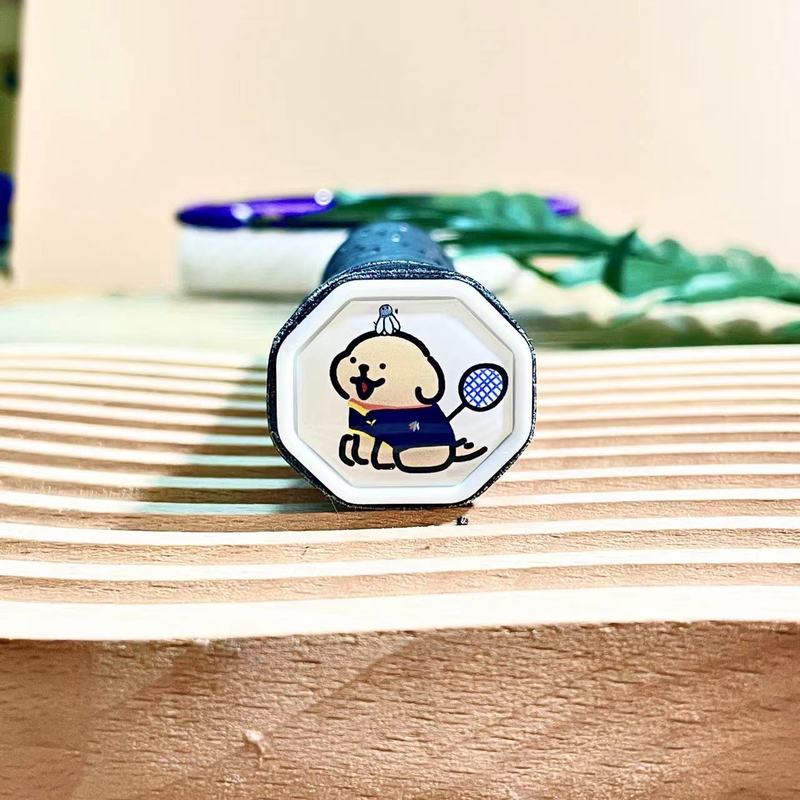 羽毛球拍底盖贴改装贴纸线条小狗卡通塑胶原神星穹铁道diy定制