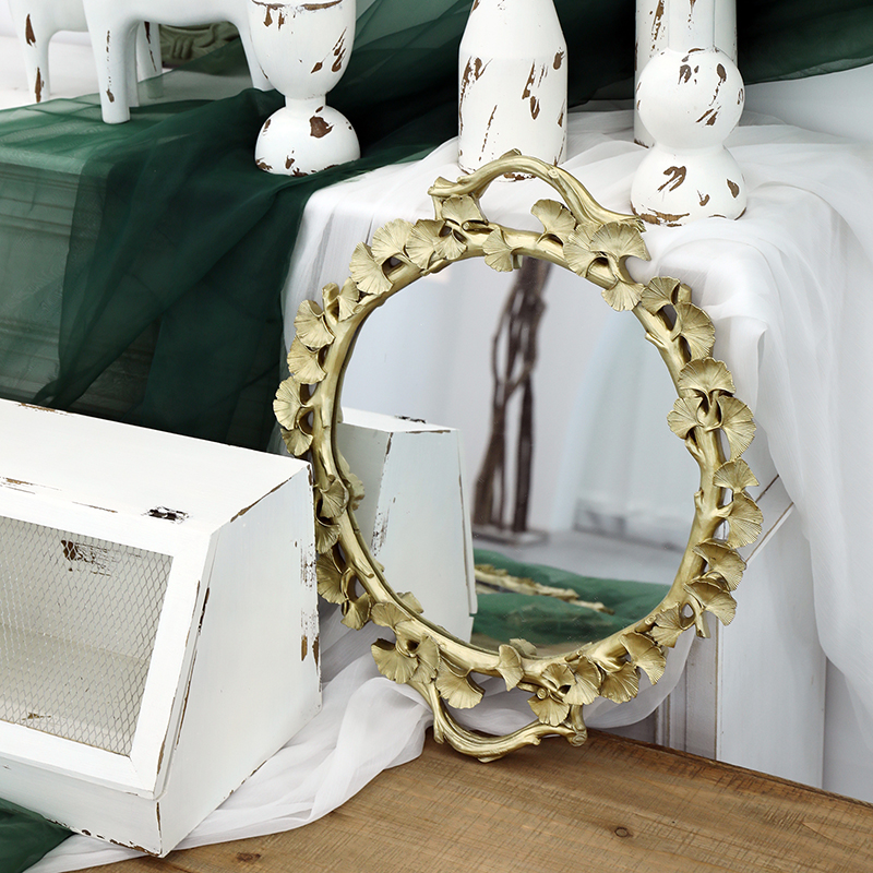 镜面托盘咖啡店美食拍照道具