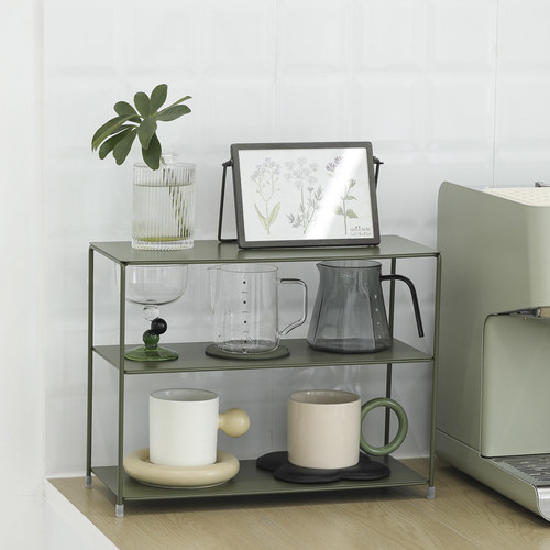 墨绿色中古咖啡角杯子架