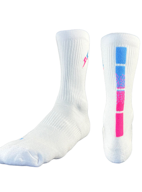 UZPO 渐变刺绣能量条篮球袜毛巾底加厚精英袜运动健身