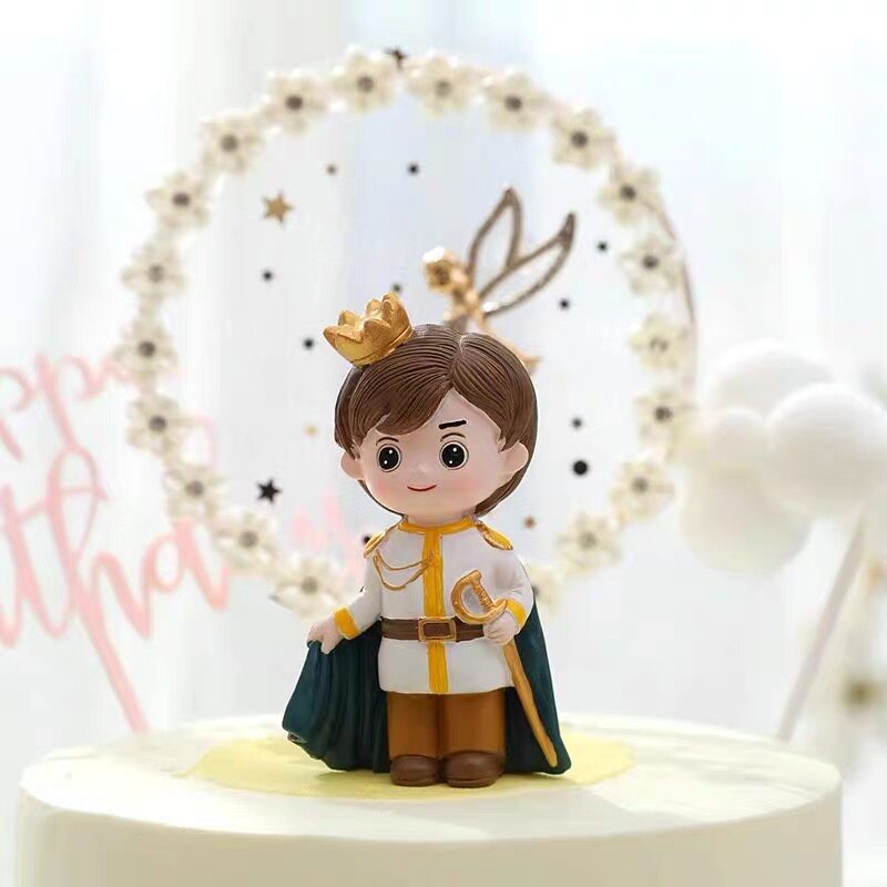 生日蛋糕装饰摆件威廉王子烘焙西点树脂工艺品卡通可爱卡通装扮