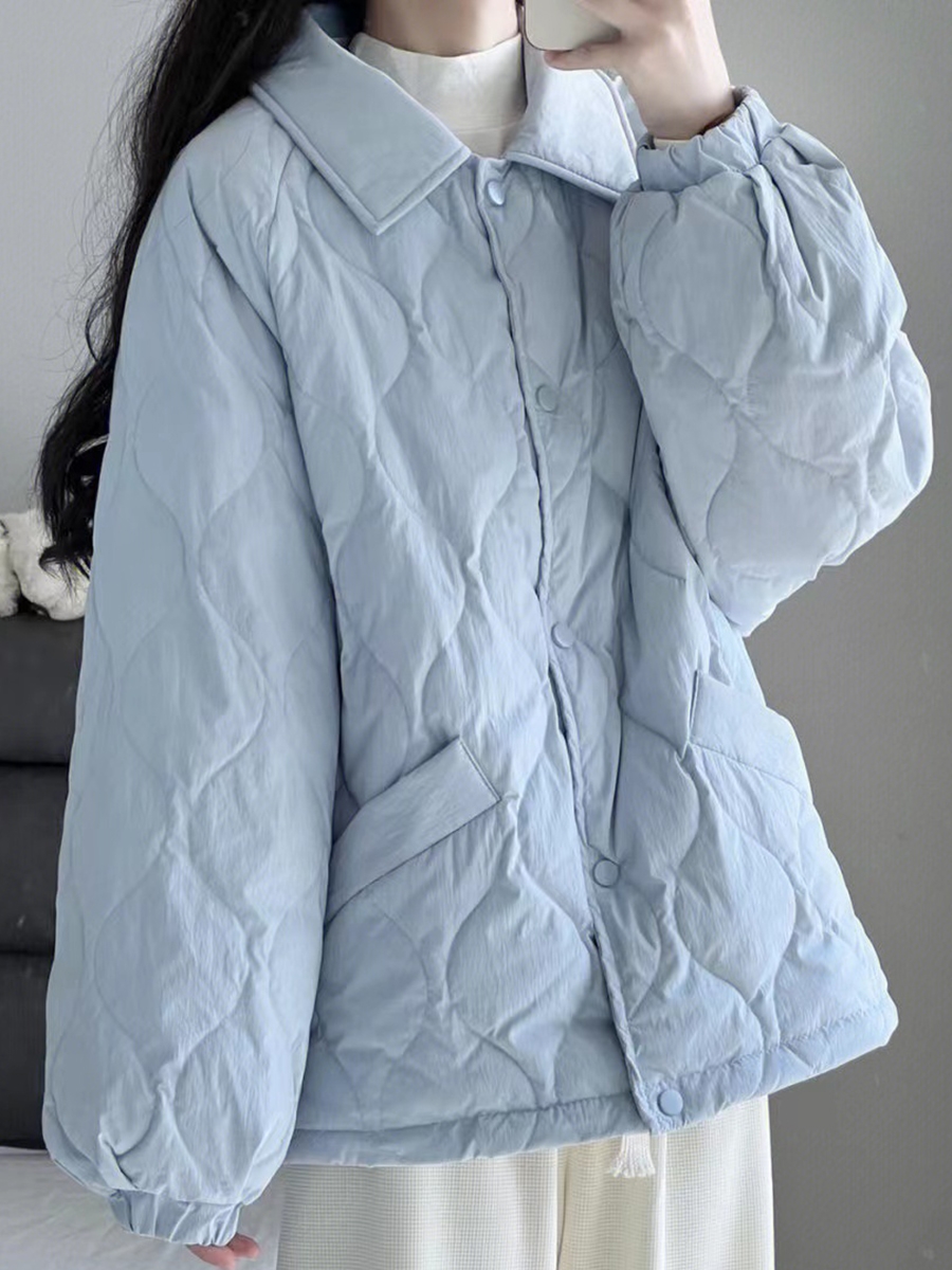 冬季学生菱格羽绒棉服女2025新款秋冬外套韩系羊羔毛夹棉棉衣棉袄