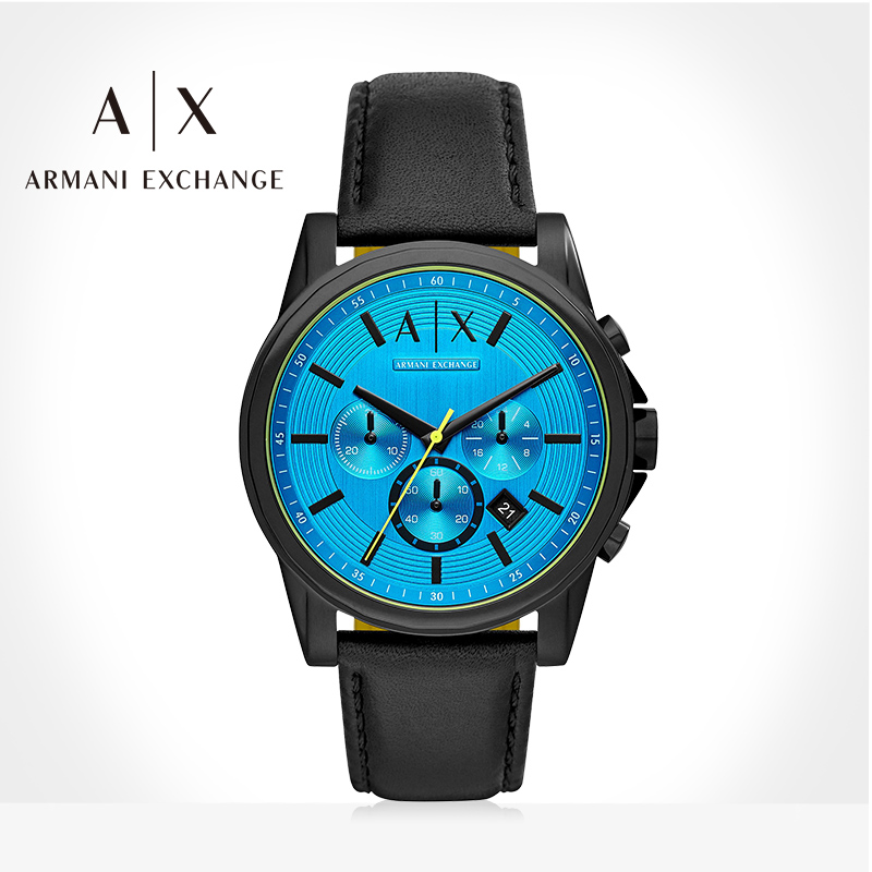 Armani阿玛尼男士手表男款学生简约时尚休闲运动名牌礼物AX2517