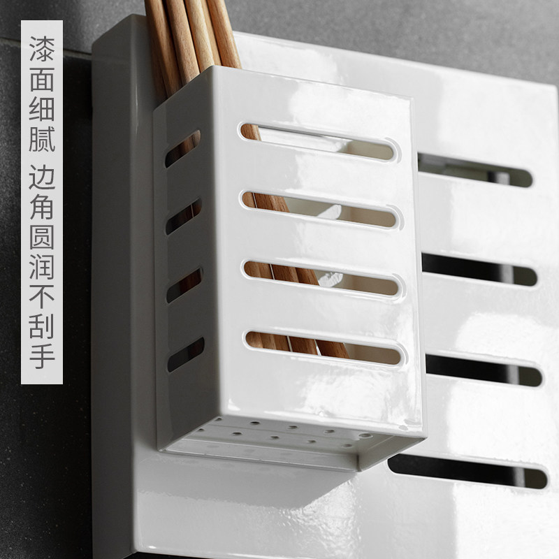 懒角落 厨房置物k架壁挂墙上筷子筒刀架挂架免打孔多功能收纳6692