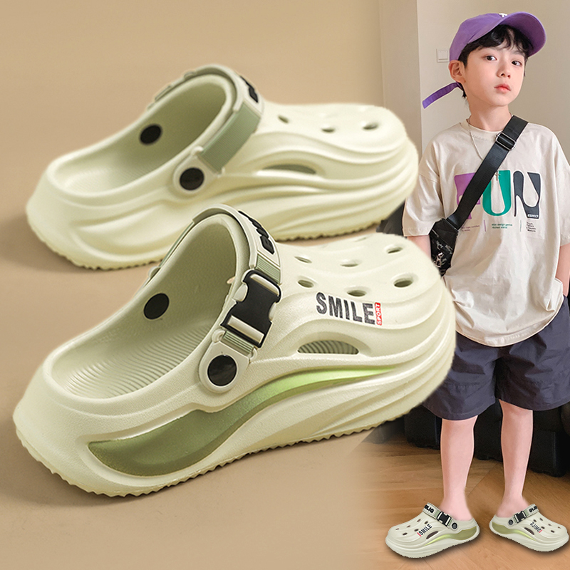 男童洞洞鞋青少年初中小学生凉拖