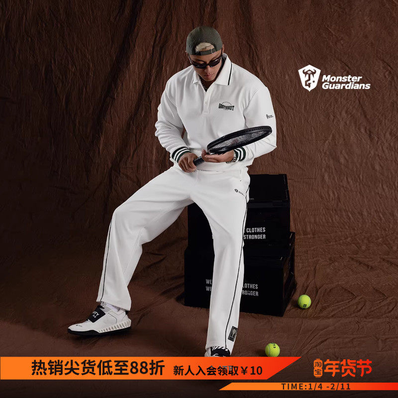 Monster Guardians勇者无畏系列男子春秋长袖polo衫网球运动套装