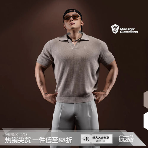 MSGD海鸥领复古polo马球衫