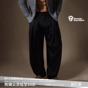 长裤 N系列男子春秋运动休闲束脚阔腿弯刀西装 Guardians Monster