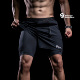 跑步健身训练马拉松内衬假两件四分裤 Monster Guardians运动短裤