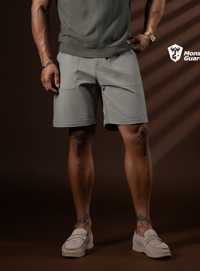 Monster Guardians N系列男子春夏运动休闲工装裤五分西装短裤潮