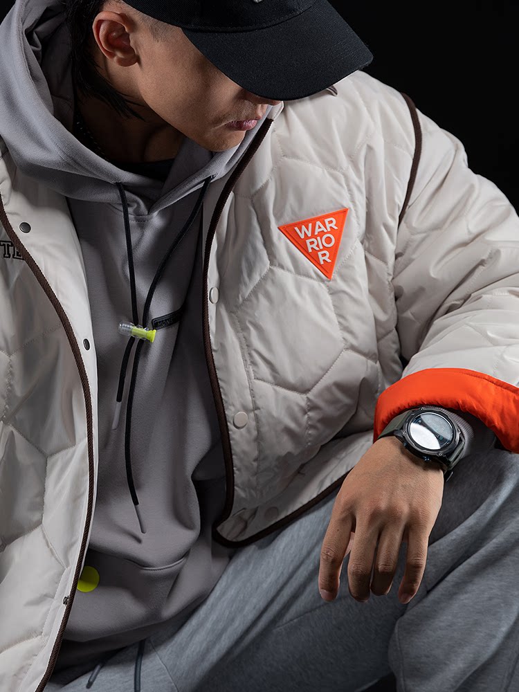 몬스터 가디언즈 스포츠 캐주얼 퀼팅 재킷 남성 봄 가을 복고풍 재킷 마름모 코튼 라펠