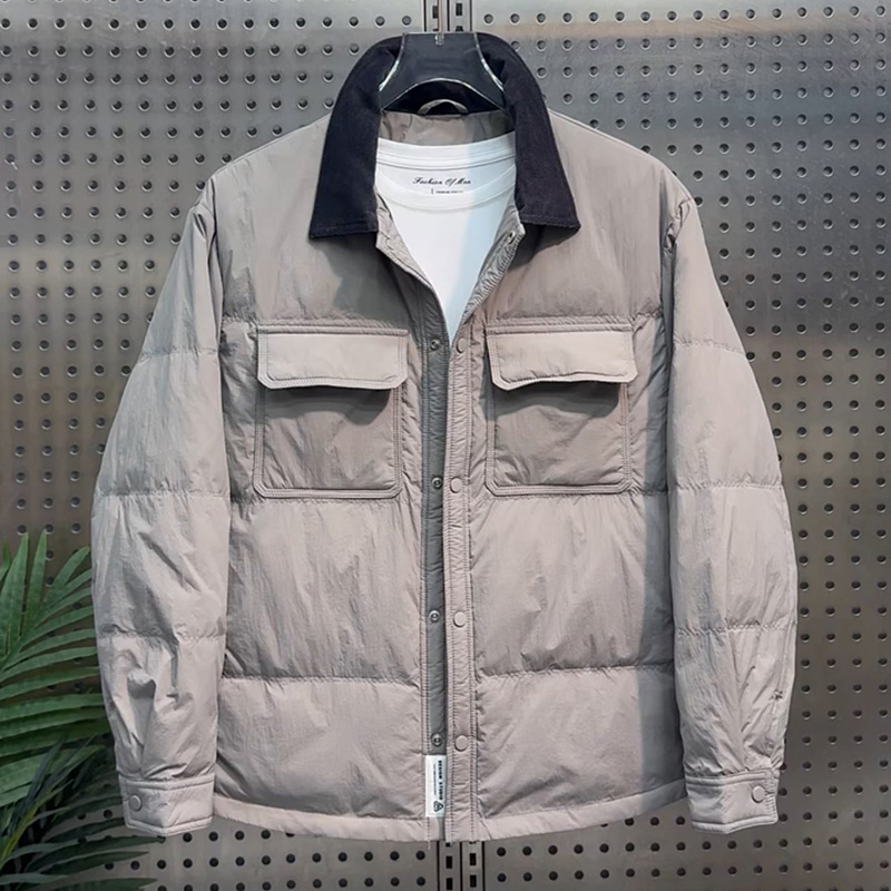 简约潮流韩版翻领轻奢气质羽绒服